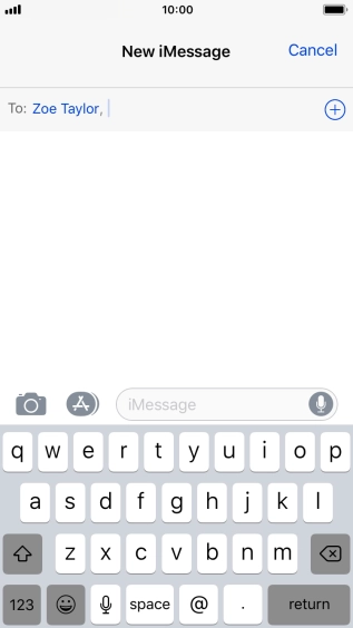 You can also send pictures, video clips, audio files and different effects in your iMessage. Follow the instructions on the screen to send your iMessage with the required content.