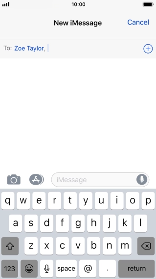 You can also send pictures, video clips, audio files and different effects in your iMessage. Follow the instructions on the screen to send your iMessage with the required content.