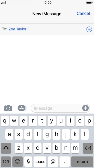 You can also send pictures, video clips, audio files and different effects in your iMessage. Follow the instructions on the screen to send your iMessage with the required content.