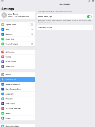 Press the indicator next to 