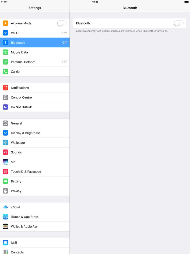 Press the indicator next to 