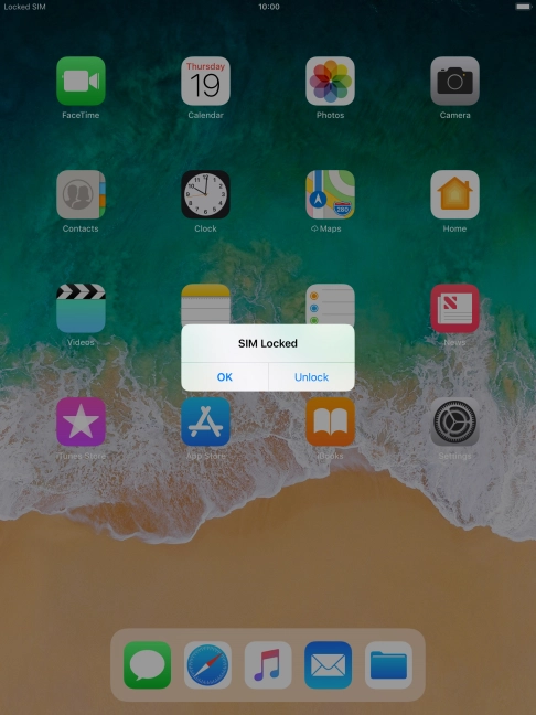If your SIM is locked, press Unlock.