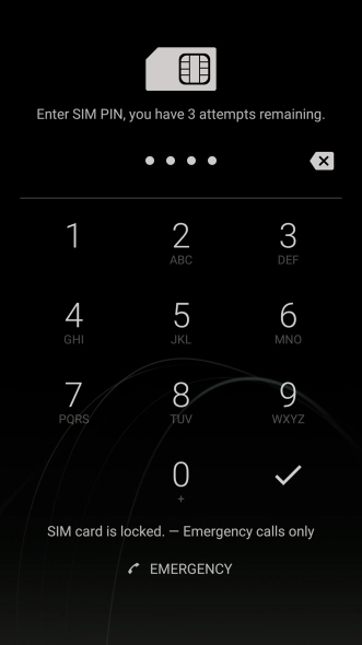 If you're asked to key in your PIN, do so and press the confirm icon.