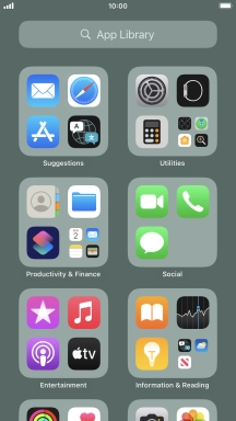 Press the required app.