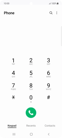 Press the menu icon.