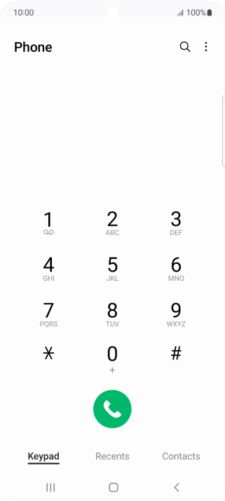 Press the menu icon.