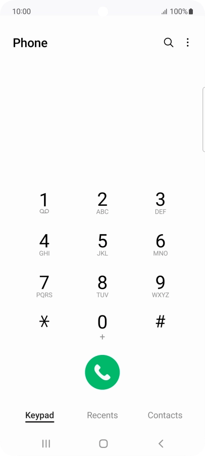 Press the menu icon.