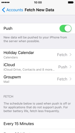 Press the indicator next to 