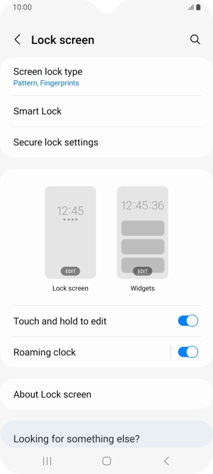 Press Screen lock type and key in the additional phone lock code you created earlier.