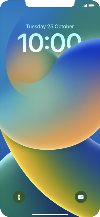 Press and hold anywhere on the lock screen.