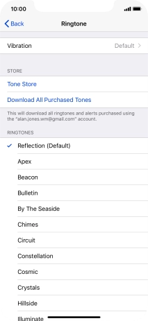 Press the required ring tones to hear them.