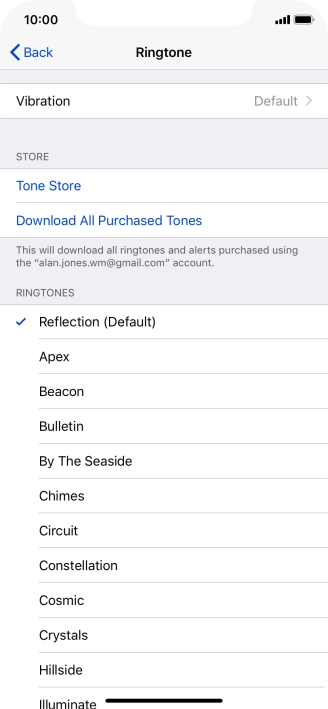 Press the required ring tones to hear them.