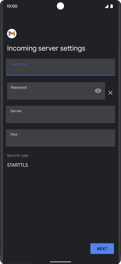 Press the field below 