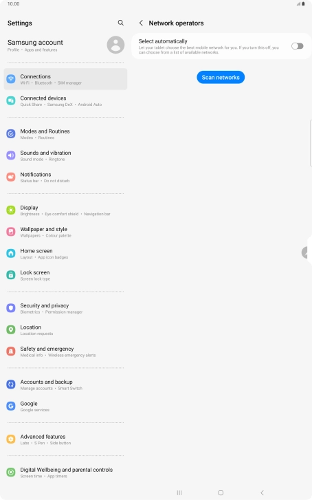 Press the indicator next to 