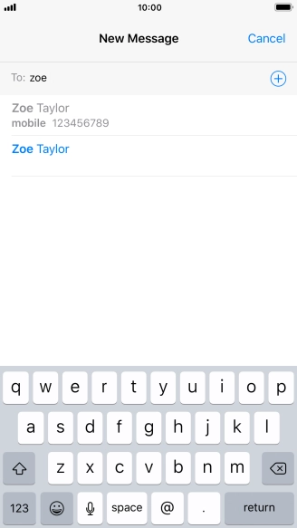 Press the required contact.