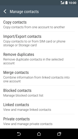 Press Import/Export contacts.