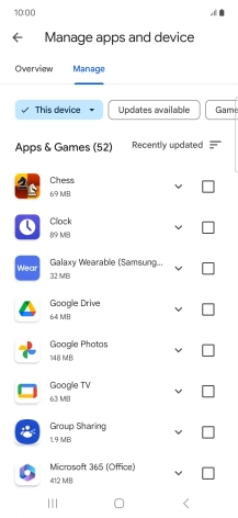 Press the required app.