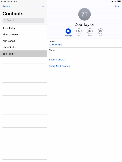 Press the Home key to return to the home screen.