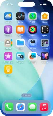 Press and hold anywhere on the home screen.