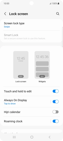 Press Screen lock type.