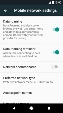 Press Access point names.