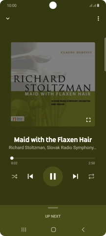 Press arrow right to go to the next audio file.