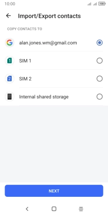 Press the name of the SIM.