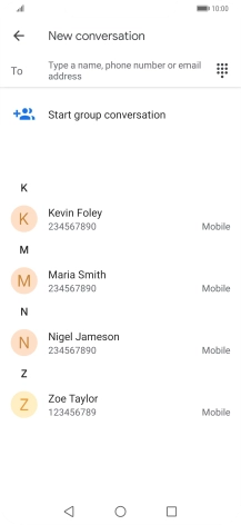 Press To and key in the first letters of the recipient's name.