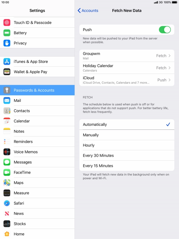 Press the indicator next to 