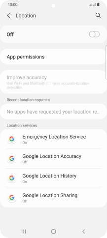 Press the indicator to turn the function on or off.