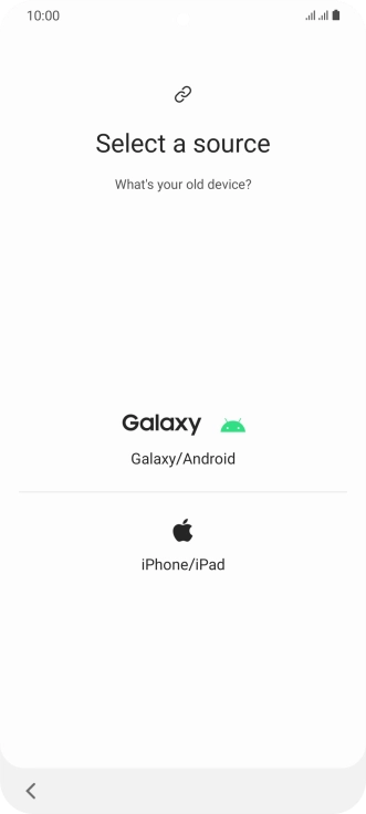 Press the required setting and follow the instructions on the screen to transfer the content from another phone.