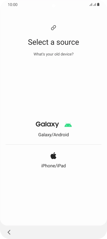 Press the required setting and follow the instructions on the screen to transfer the content from another phone.