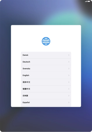 Press the required language.