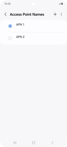 Press the field next to the data connection to activate it.