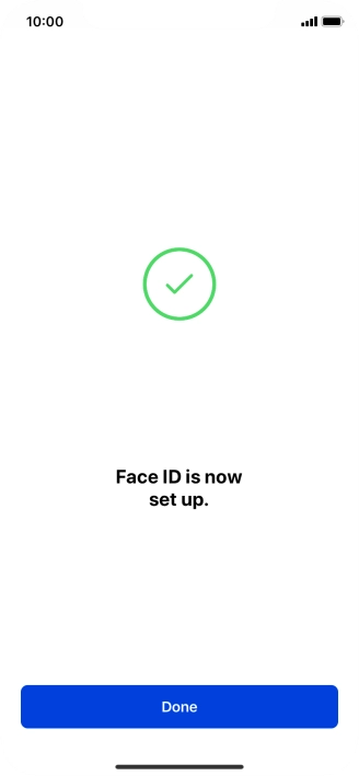 Press Done. If you haven't previously selected a phone lock code, key in a code of your own choice twice.