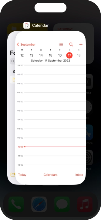 Slide upwards on the required application to end it.