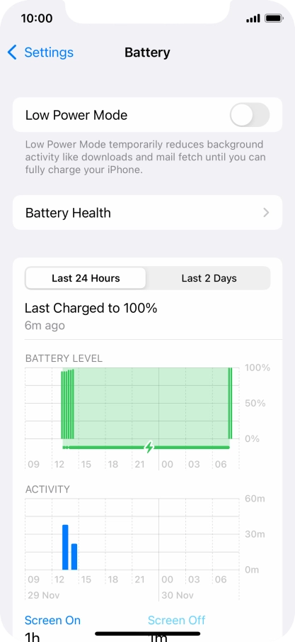 Press Battery Health.