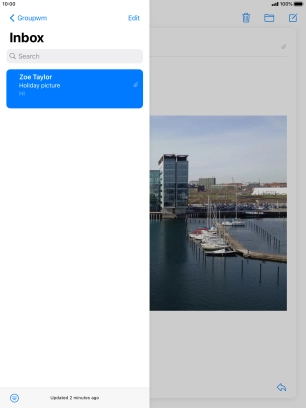 Press the new email message icon.