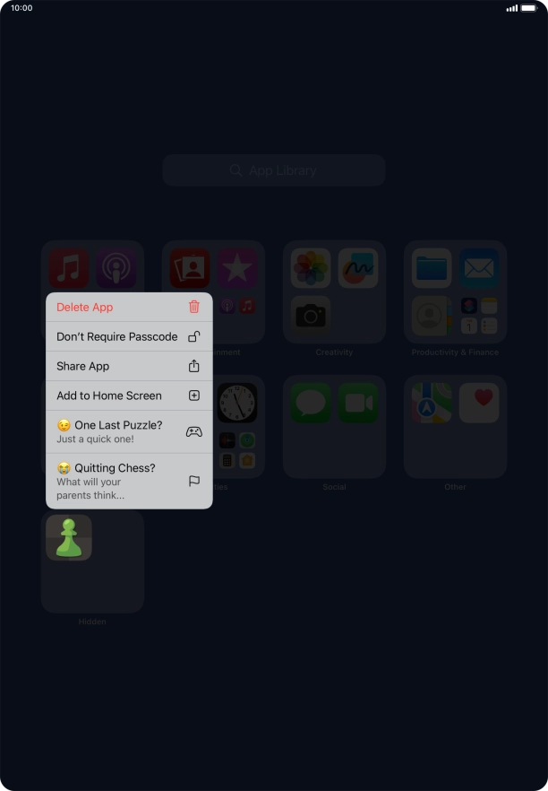 Press Don't Require Passcode.