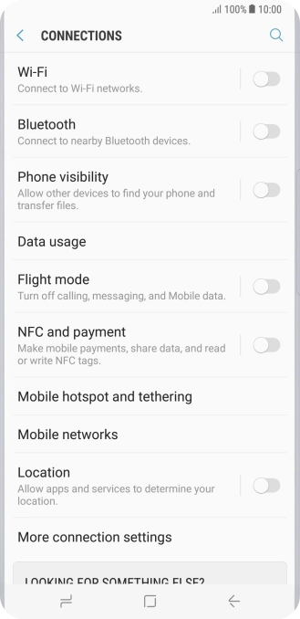 Press Mobile networks.