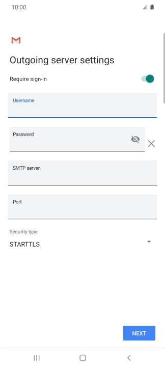 Press the field below 