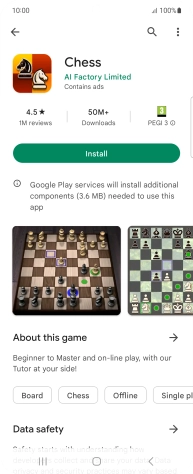 Press Install and follow the instructions on the screen to install the app.