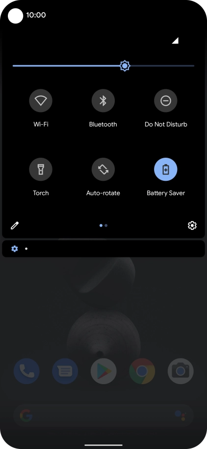 Slide your finger upwards starting from the bottom of the screen to return to the home screen.