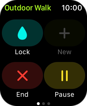 Press End to stop your training activity.