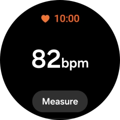 Press Measure and wait while your smartwatch measures your heart rate.