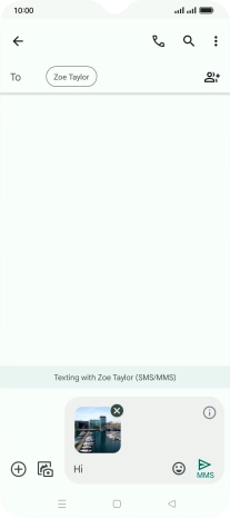 Press the send icon when you've finished your picture message.