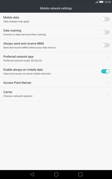 Press Access Point Names.