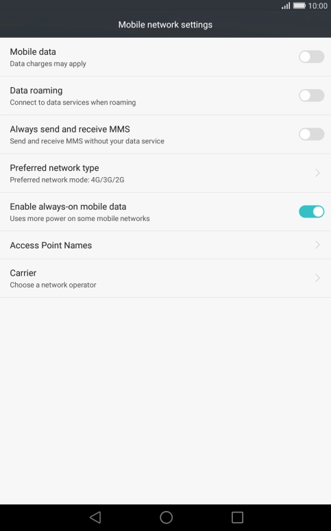 Press Access Point Names.