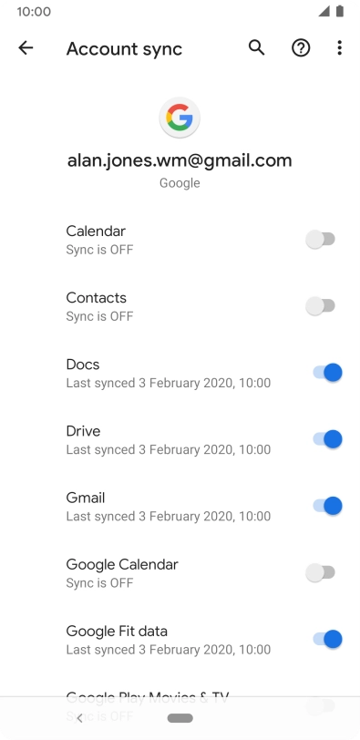 Press the indicator next to 