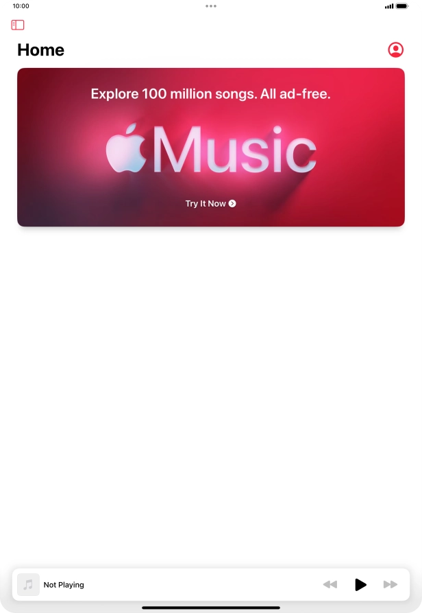 Slide your finger right starting from the left side of the screen.